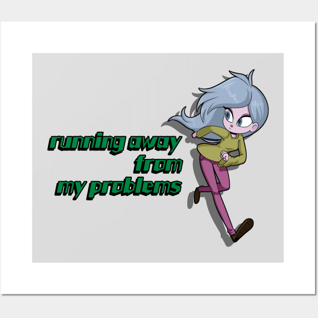 Running Away From My Problem Wall Art by ArtyMarty